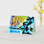 Cristal / Art Abstrait, carte (Fleur jaune)