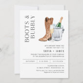 CRISTAL Boots & Bubbly Couples Show Invitation (Devant)