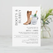 CRISTAL Boots & Bubbly Couples Show Invitation (Debout devant)