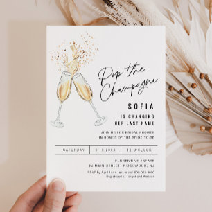 CRISTAL Champagne Bridal Shower Kaart