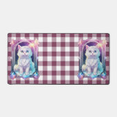 Cristal Chat Violet Noir Plaid Cute Blanc Kitten (Recto)