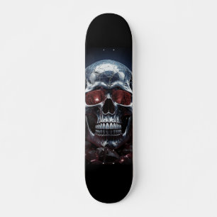 Cristal crâne avec Rouby Red Eyes skateboard