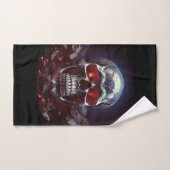 Cristal Crâne avec Ruby Red Eyes Serviette (Serviette à main)