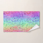 cristal de arc-en-ciel gelé : (Serviette à main)