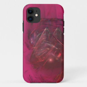 cristal de pierre rouge coque d'art abstrait