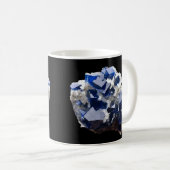 Cristal Fluorite Bleu Profond & Flake Calcite Mug (Devant droit)