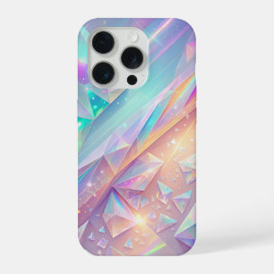 Cristal iridescent à facettes géométriques