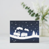 cristal train avec cadeaux Carte postale (Debout devant)