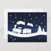 cristal train avec cadeaux Carte postale (Devant / Derrière)