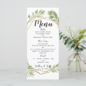 cristal Verdure mariage menu feuillage MODÈLE (Debout devant)