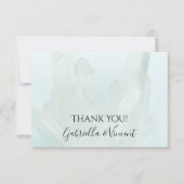 Cristaux bleu glacé clair Mariage Merci (Devant)