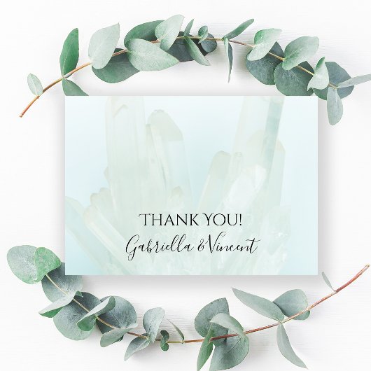 Cristaux bleu glacé clair Mariage Merci