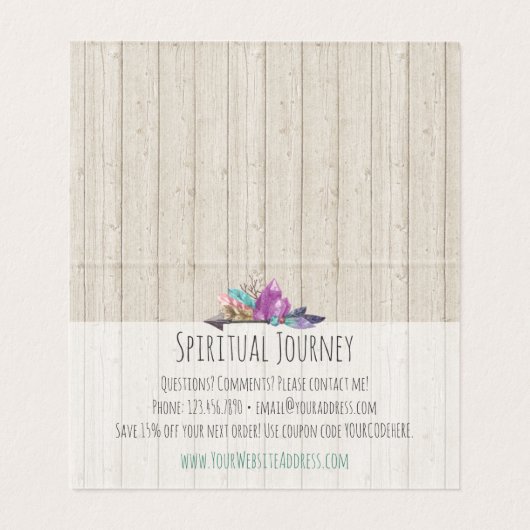 Cristaux bohémiens rustiques et Merci en bois de f (Inside Unfolded)