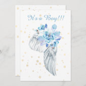 ** Cristaux d'aile Angel Plumes Douche Invitation (Devant / Derrière)