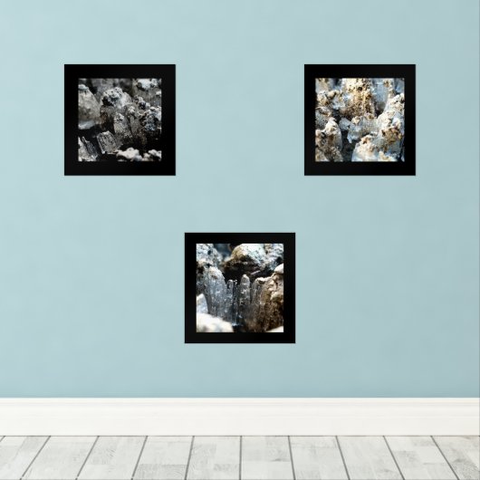 Cristaux de glace 12x12 Poster (Parquet)