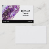 Cristaux de guérison Carte de visite d'méthyste (Devant / Derrière)