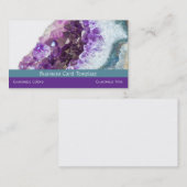 Cristaux de guérison Carte de visite d'méthyste (Devant / Derrière)