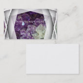 Cristaux de guérison Carte de visite d'méthyste (Devant / Derrière)