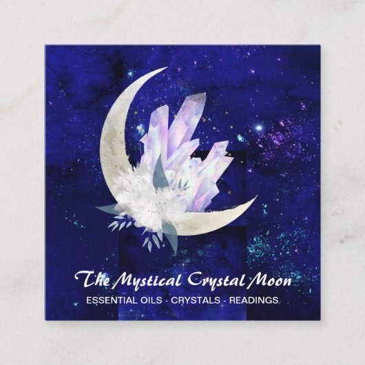 *~* Cristaux de lune Carte de visite de bouquis fl (Devant)