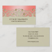 Cristaux de mangue et Carte de visite de dentelle (Devant / Derrière)