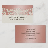 Cristaux de pêche et Carte de visite de dentelle (Devant / Derrière)