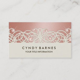 Cristaux de pêche et Carte de visite de dentelle