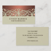 Cristaux de rouille et Carte de visite de dentelle (Devant / Derrière)