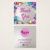 cristaux d'iridescente merci paquet insert (Devant & derrière)