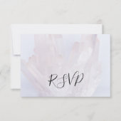 Cristaux Lavande Légère Mariage RSVP Carte de répo (Devant)