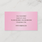 Cristaux roses et Carte de visite dentelle (Dos)