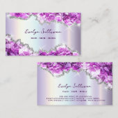 cristaux violets faux carte de visite de géode de (Devant / Derrière)