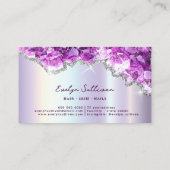 cristaux violets faux carte de visite de géode de (Dos)
