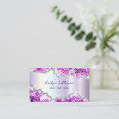 cristaux violets faux carte de visite de géode de (Debout devant)