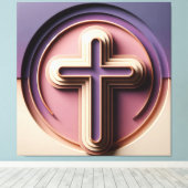 Cristian Cross  Canvas Afdruk (Insitu (Houten vloer))