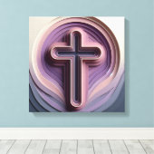 Cristian Cross Canvas Afdruk (Insitu (Houten vloer))