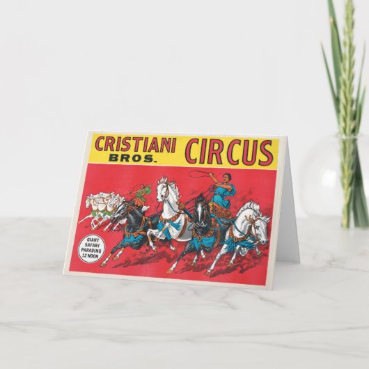 Cristiani Brothers Circus Poster Kaart (Voorkant)