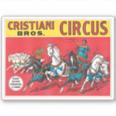  Cristiani Brothers Circus Poster Sticker (Voorkant)