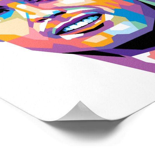 Cristiano Ronaldo in WPAP-stijl Wall Art Poster (Hoek)