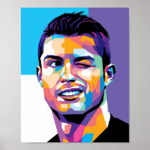 Cristiano Ronaldo in WPAP-stijl Wall Art Poster