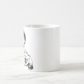 Cristiano Ronaldo Schets Art Mok – Zwart en Wit (Center)