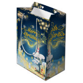 Cristmas Wrapping Paper Medium Cadeauzakje (Achterkant Gekanteld)