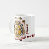 Cristos Cross Shield Achternaam Koffiemok (Voorkant links)