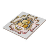 Cristos Cross Shield Achternaam Tegeltje (Zijkant)