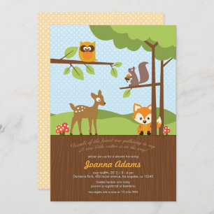 Critère de bois Invitation Baby shower