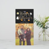 Critère éffrayant Carte photo Halloween (Debout devant)