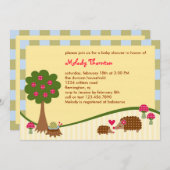 Critère forestier Invitation Baby shower (Devant / Derrière)