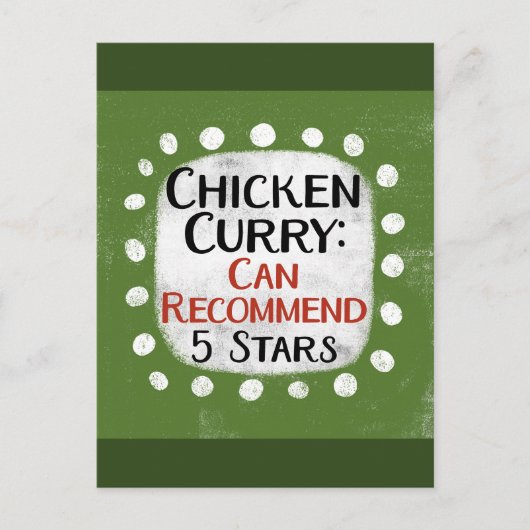 Critique de poulet 5 étoiles Carte postale (Devant)
