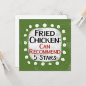 Critique de poulet frit 5 étoiles Carte de voeux (Devant/Arrière en situation)