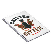 Critter Sitter Cute Pet Sitter Notitieboek (Rechterzijde)