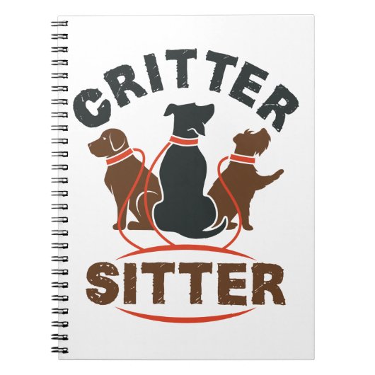 Critter Sitter Cute Pet Sitter Notitieboek (Voorkant)